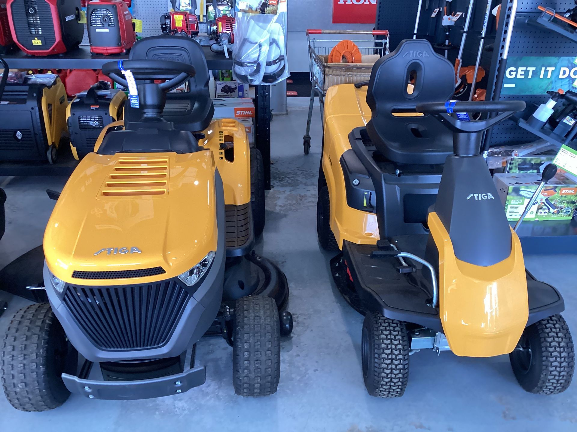 Ride-on mowers for sale in store in Bowen