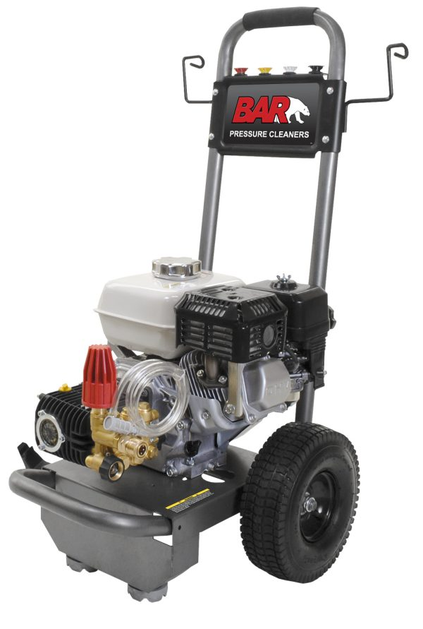 BAR petrol pressure cleaner with Honda-style engine, available in Bowen